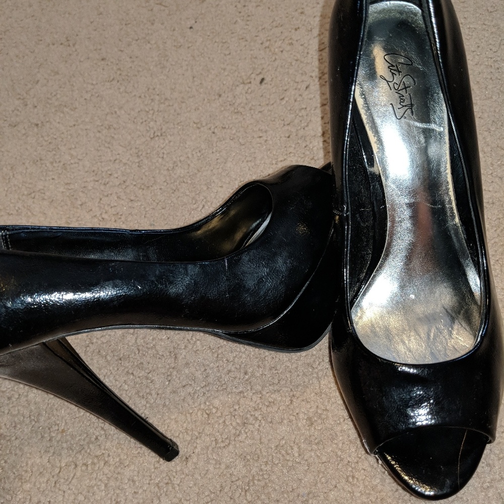 Womens Black High Heels-Pumps